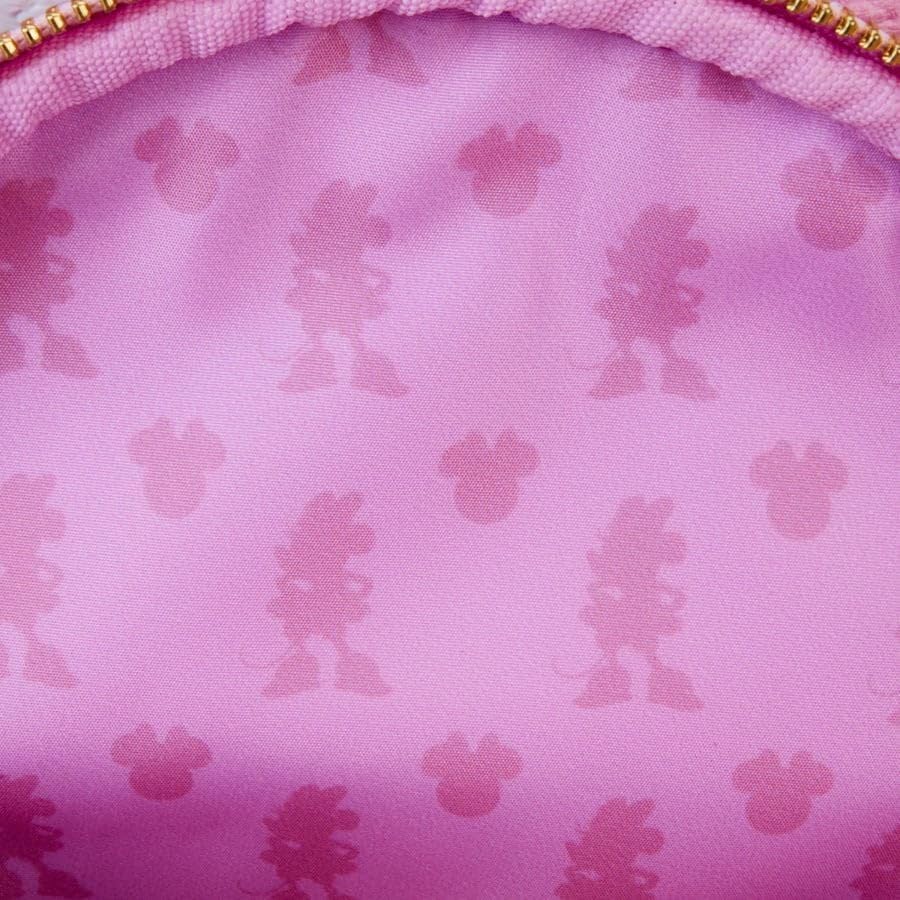 Loungefly Mini Backpack and Shoulder Bag Transformable Fabric with Minnie Disney, Pink, Cabrio, Pink