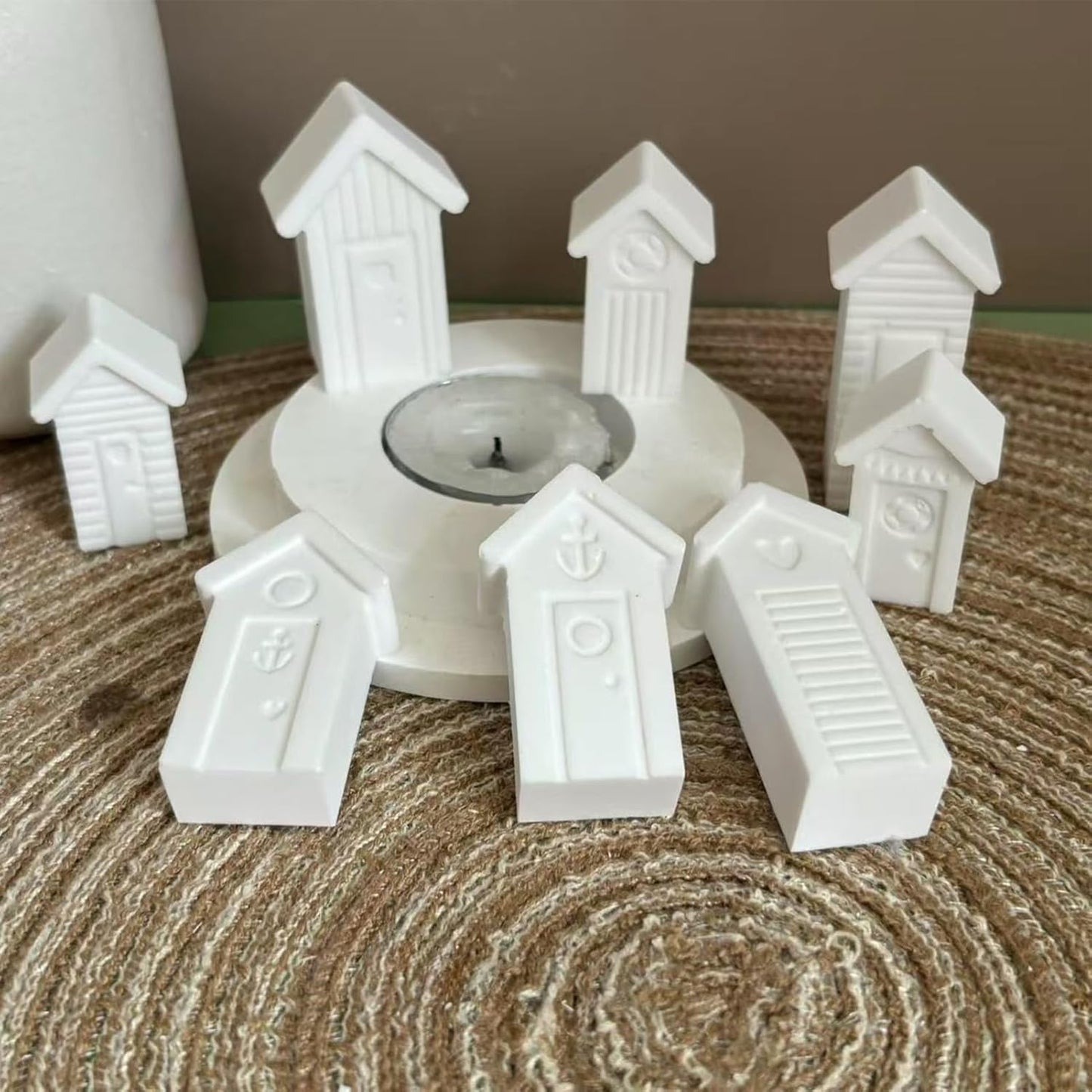 ハウス チョコレート チョモールド - シリコーン クリスマス ベーキング モールド | 8個分離型 石膏流し用 石鹸・キャンドル・焼き菓子・砂糖細工 クラフト用品