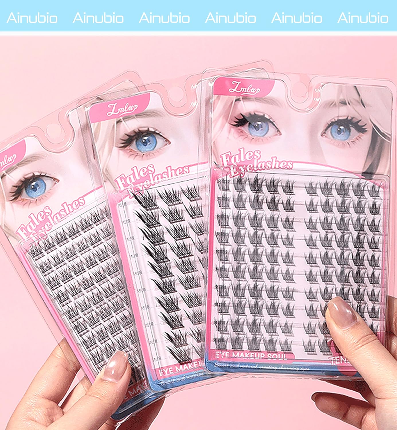Partial False Eyelashes, No Glue Required, Easy to Fall Out, Large Capacity, Natural Point Fit Eyelash Extensions, Eyelash Extensions, False Eyelash Bundle, For Actresses, Beginners, Includes 1 Long