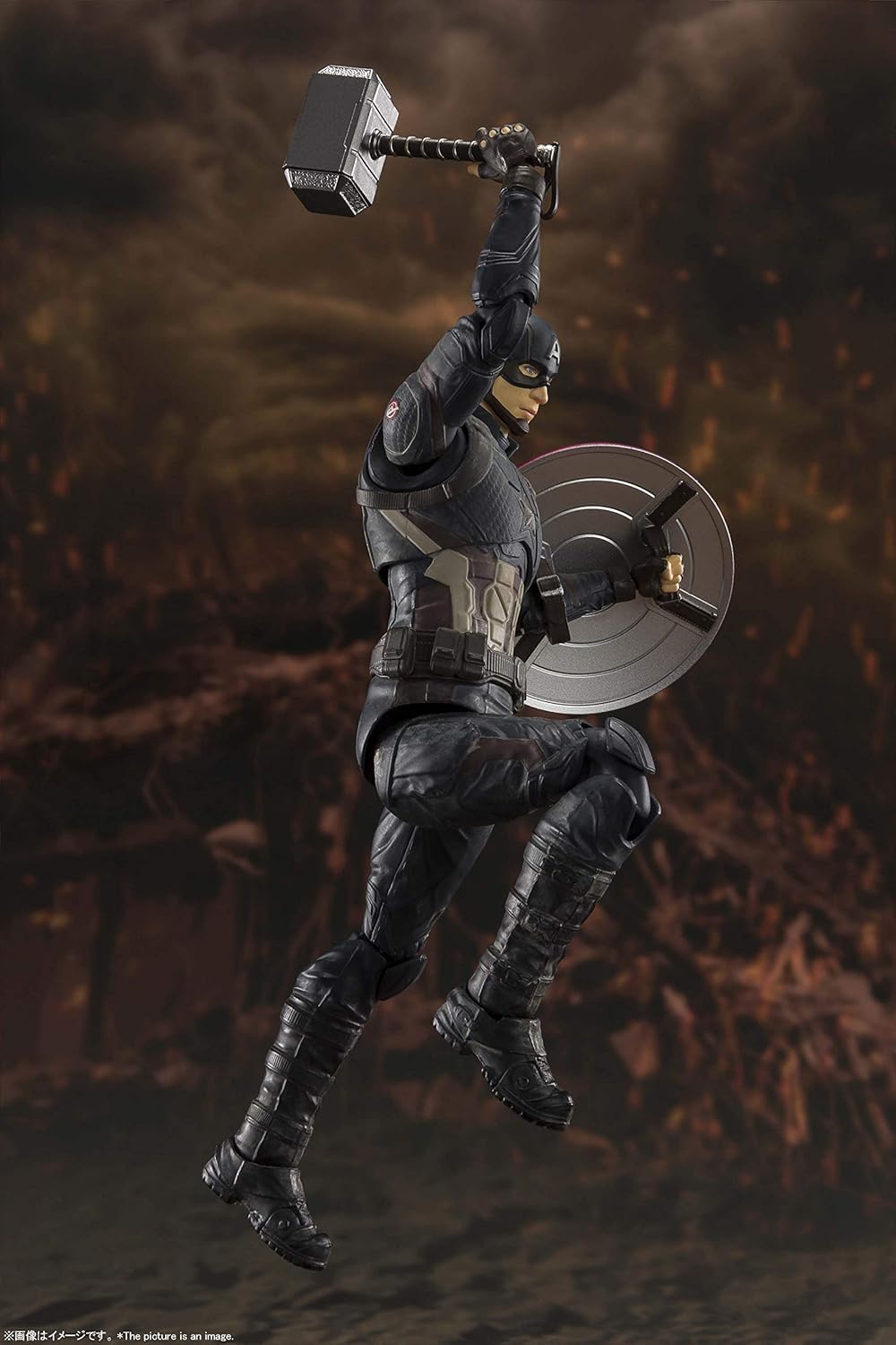 S.H. Figuarts Avengers Captain America - FINAL BATTLE EDITION - Approx. 5.9 inches (150 mm), PVC & ABS Pre-painted Action Figure