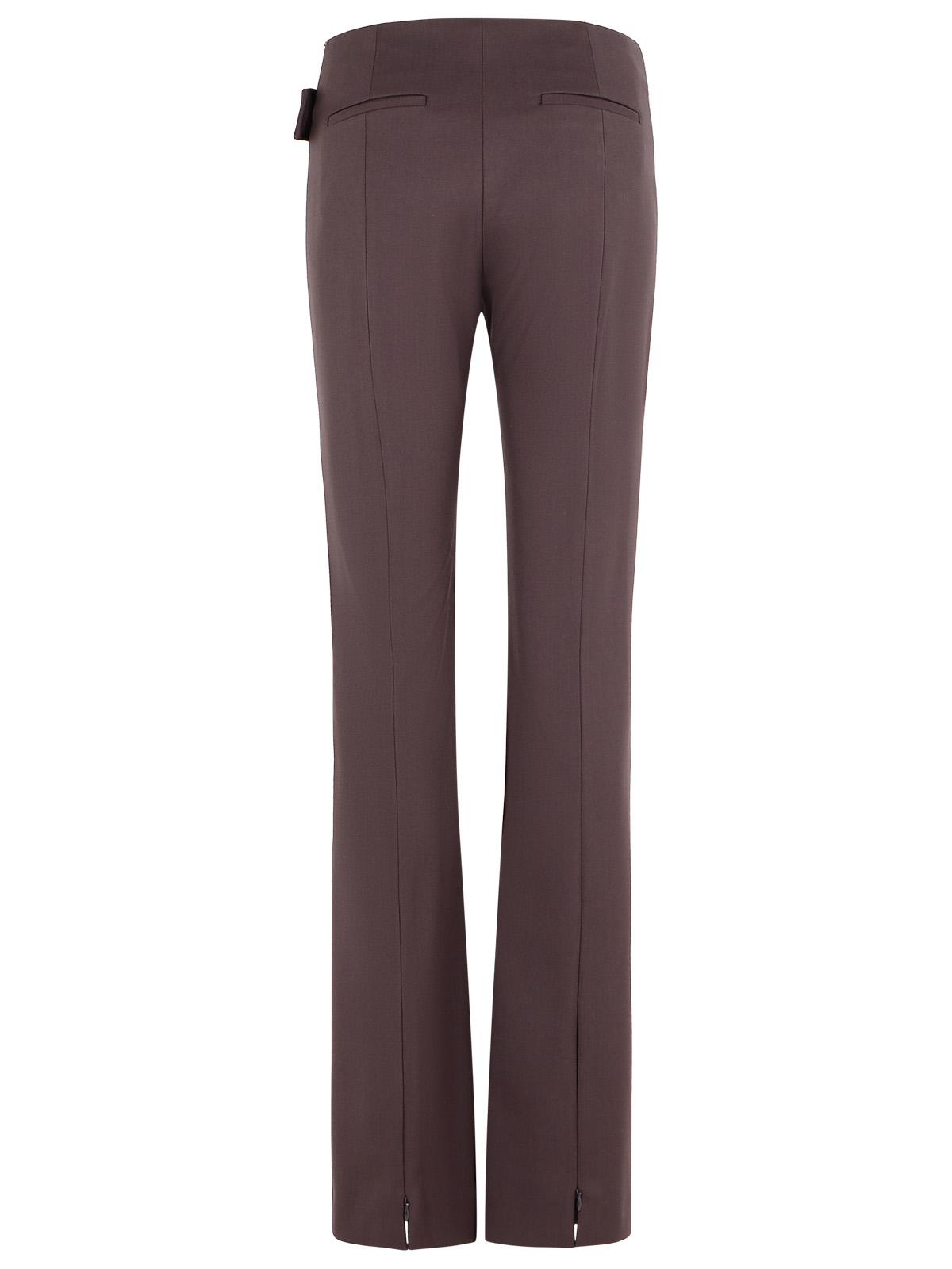 Sportmax Sportmax 'Banda'コーヒーバージンウールブレンドの非対称ベルトを備えたスリムなズボン - Image 7