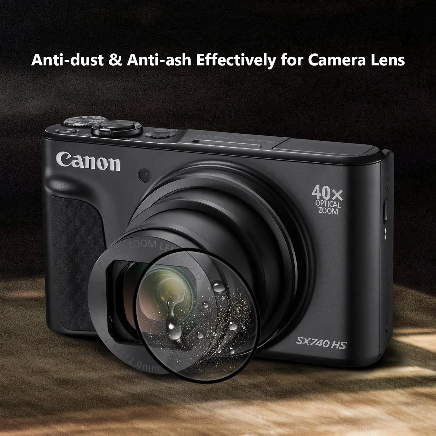 MUZIRI KINOKOO 40mm UVフィルター Canon SX720 SX740 SX730 HSデジタルカメラ対応 - ウルトラスリム高透明度レンズUVフィルター保護 G7X II/G7X III/G5X II/ HX50/HX60カメラ用 (2パック)