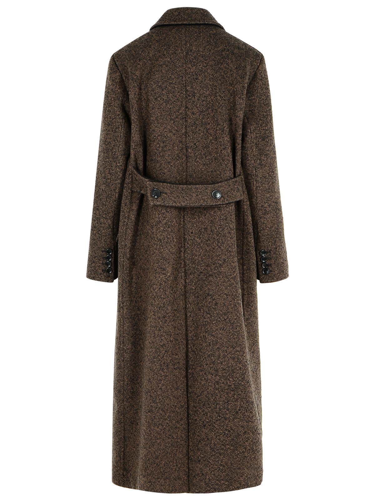 Max Max Mara 'Arco 1234'チョコレートバージンウールコート - Image 7