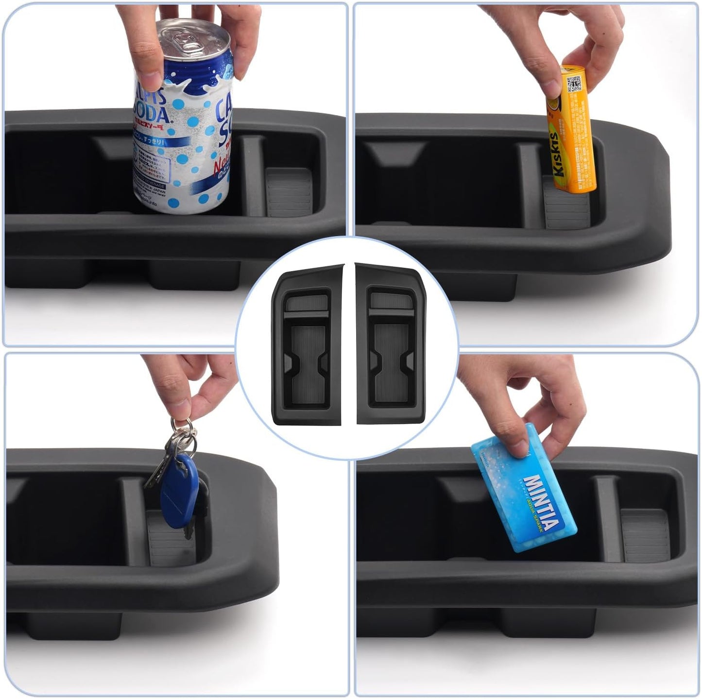 Cartist Toyota Land Cruiser 250 Rankle 250 Door Cup Holder TPE Material Fits 2024 to Current 3rd Row Specifications Shock Absorption Front Door Drink Holder Anti Skid Storage Box Dedicated Design