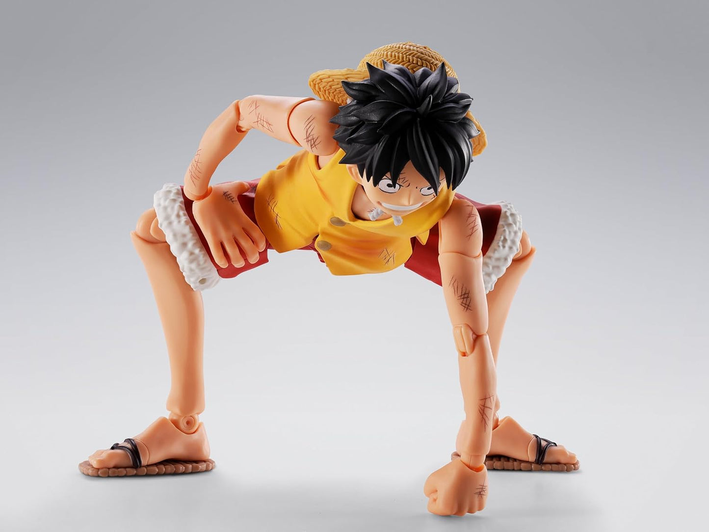 Tamashi Nations S.H. Figuarts One Piece Monkey D. Luffy Marinford Final Battle, Approx. 5.7 inches (145 mm), PVC & ABS Pre-Painted Action Figure
