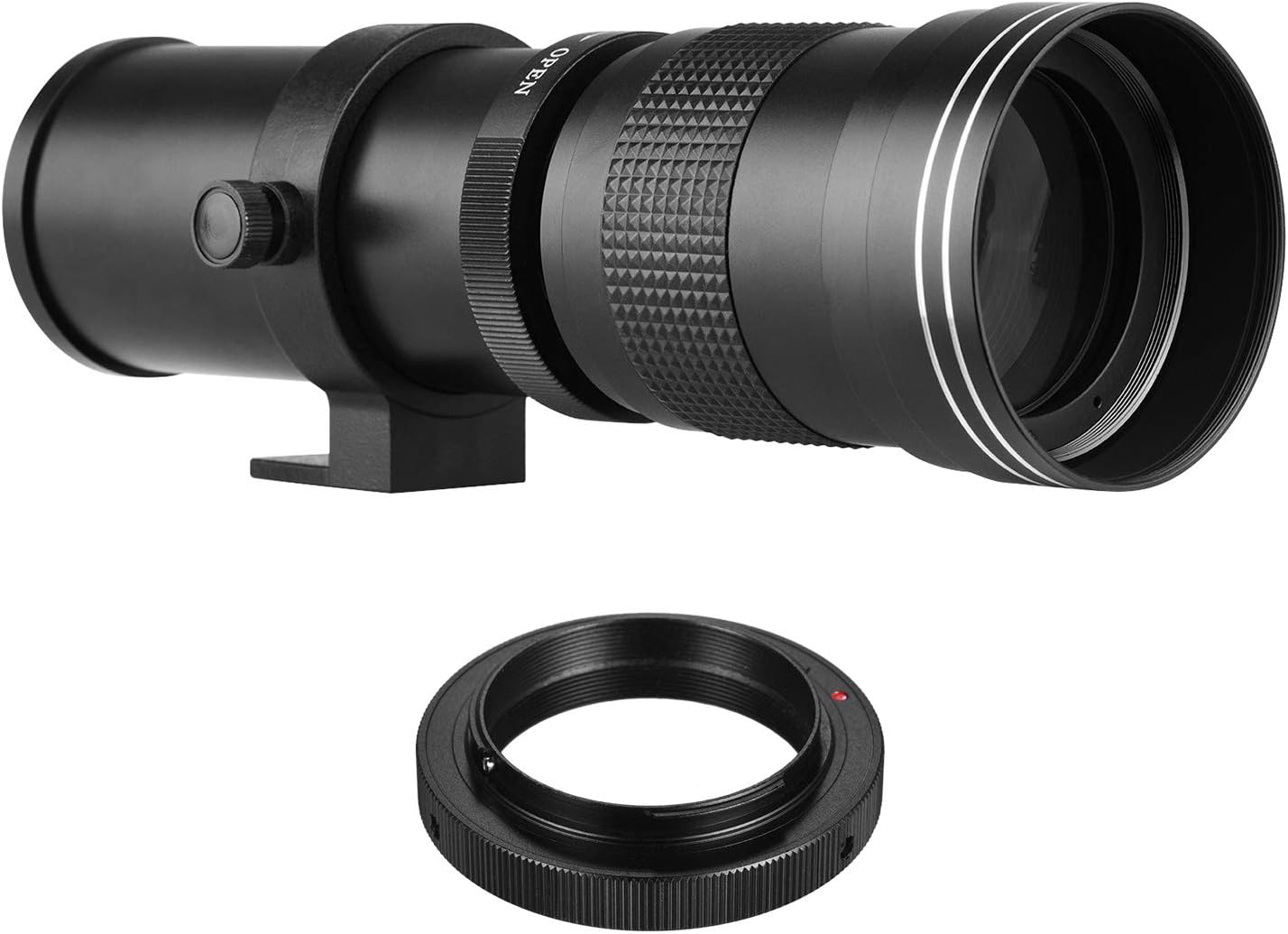 LOUJIN Camera MF Super Telephoto Zoom Lens F/8.3-16 420-800mm T2 Mount (with AI Mount Adapter Ring) Universal 1/4 Screw Replacement for Nikon AI Mount D50 D90 D5100 D7000 D3 D5100 D3100 D3000D60