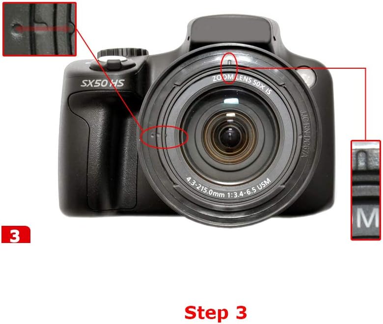 フィルターアダプター JJC レンズリングアダプター Canon PowerShot SX540 SX530 HS SX520 HS SX70 HS SX60 HS SX50 HS SX40 HS SX30 SX20 SX10 SX1 Canon FA-DC67A アダプターリングの代替品