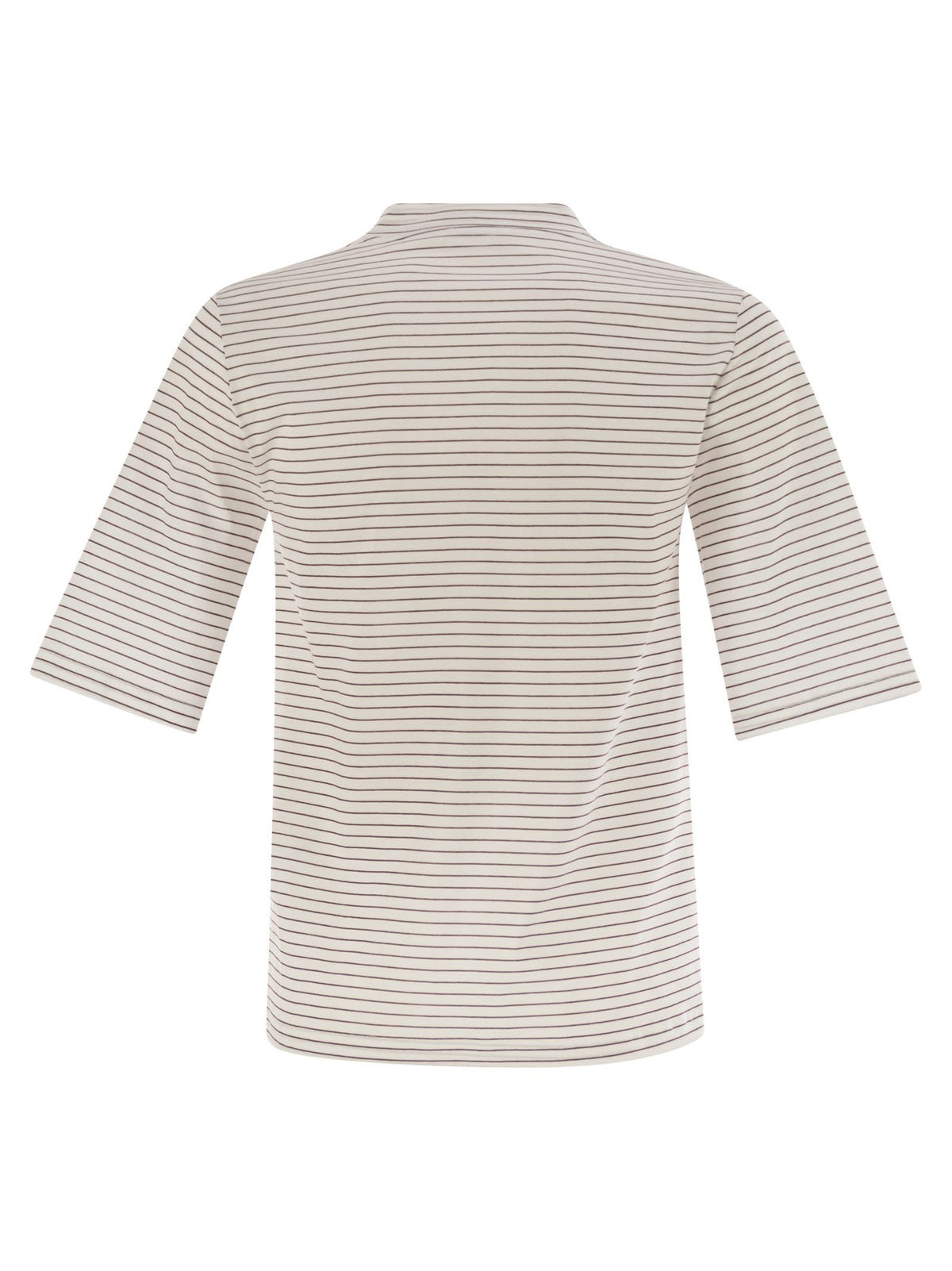 Peserico ペセリコストライプコットンジャージーTシャツ - Image 7