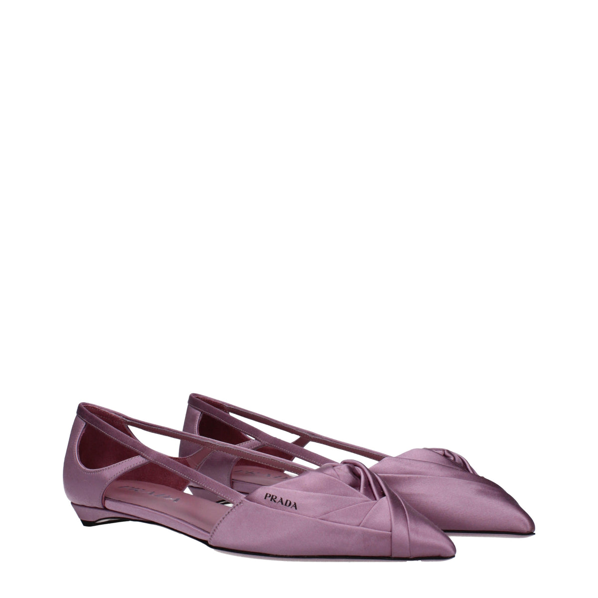 Prada プラダサンダルの女性サテンピンク/ピンクの紙切り - Image 7