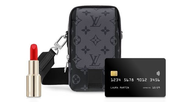 LOUIS VUITTON Double Phone Pouch NM - Image 7