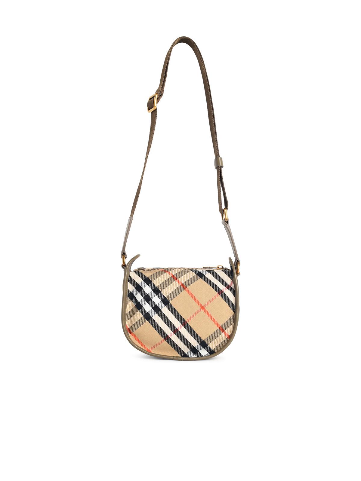 All バーバリー「B クリップ」ミニ メッセンジャー バッグ (ベージュ サンド コットン ブレンド) - Image 7