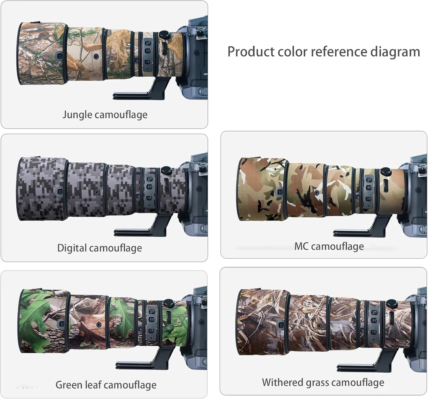 COMEOXO Sigma Lens Cover Waterproof Material Lens Protective Cover for Sigma 500mm F5.6 DG DN OS Telephoto Lens Coat Lens Camouflage Protective Cover Elastic Fabric Protective Lens [Color Number: #