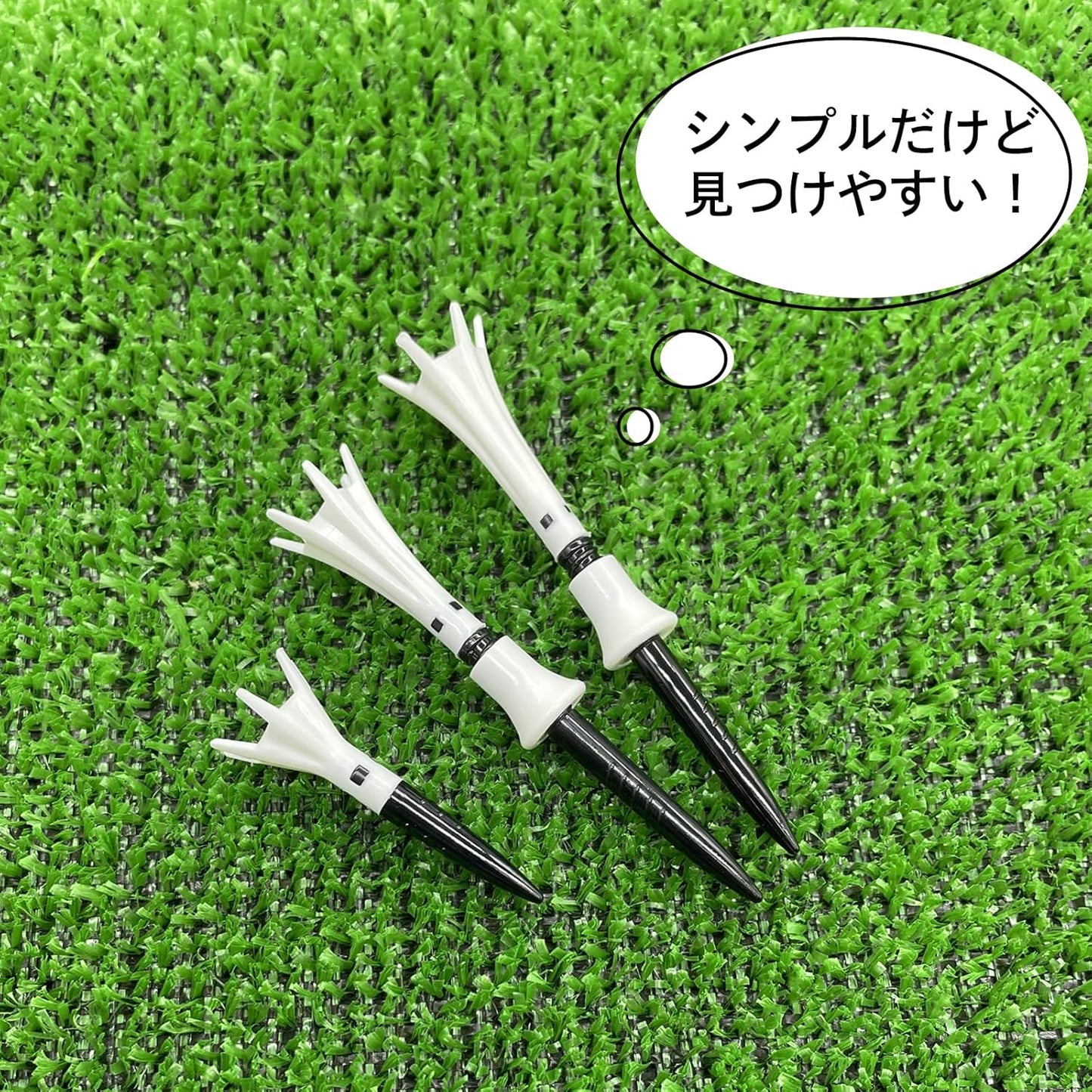 Daiya Golf Tomahawk Tee, Adjustable Height Golf Tee (Long/Semi-Long/Short), Smooth Swing for Greater Distance, Durable, Easy to Find, Ideal for Beginners, Made in Japan, Used by Pro Rikuya Hoshino