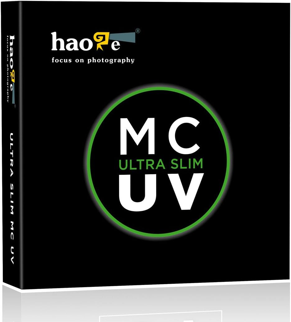 Haoge 62mm Ultra Slim Mc Uv Protective Multicoated UV Lens Filter for Canon Nikon Sony Minolta Pentax Olympus Panasonic Leica Zeiss TAMRON Digital Camera DSLR Lens