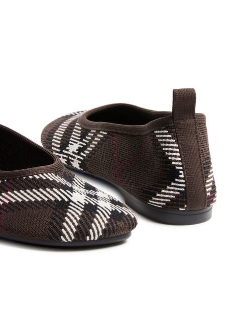 BURBERRY Check Knit Baby Ballerinas - Image 7