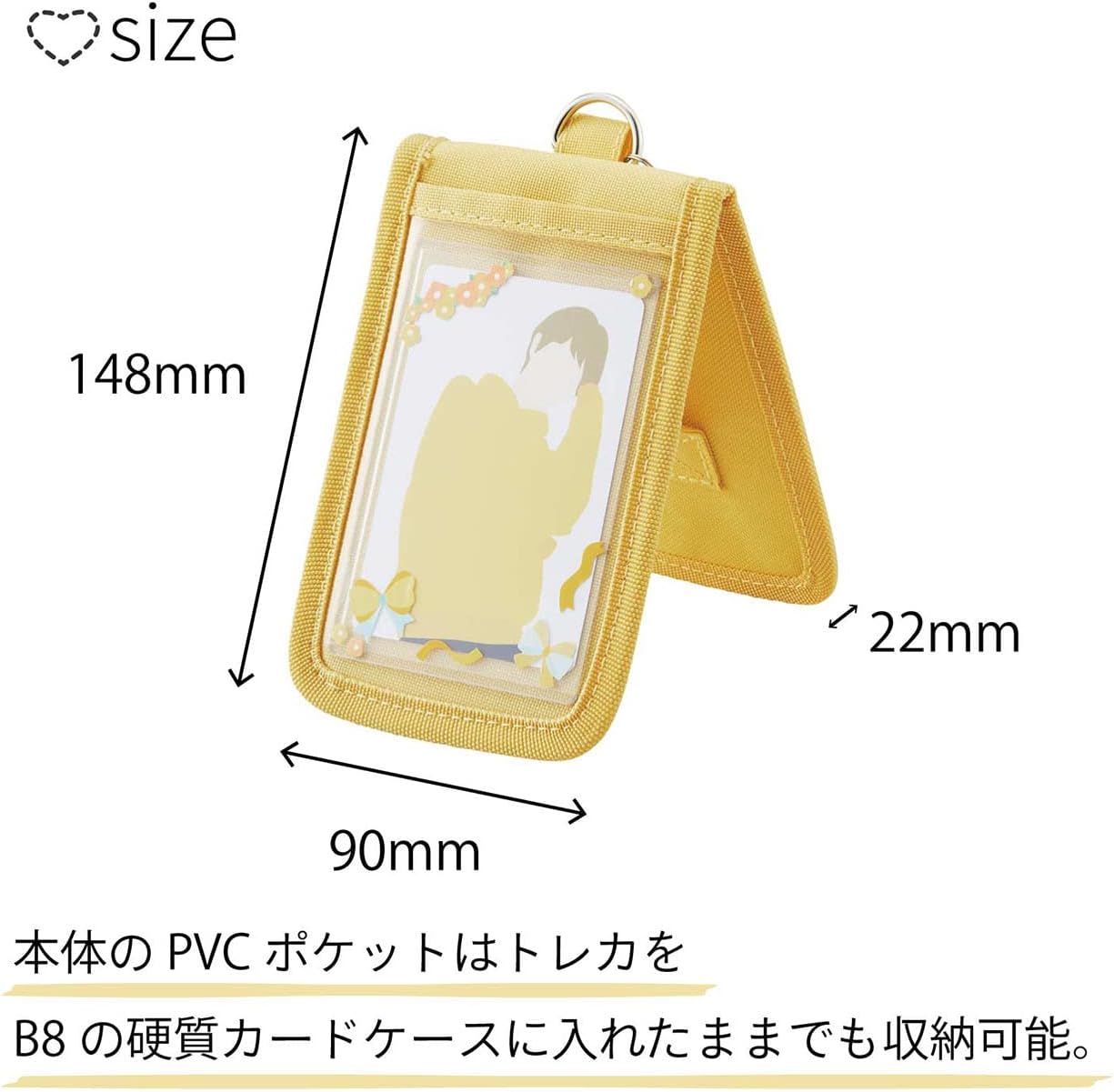 Lihit Lab myfa Oshikatsu Trading Card Pass Case, Card Stand Case, Coral Red A3300-3