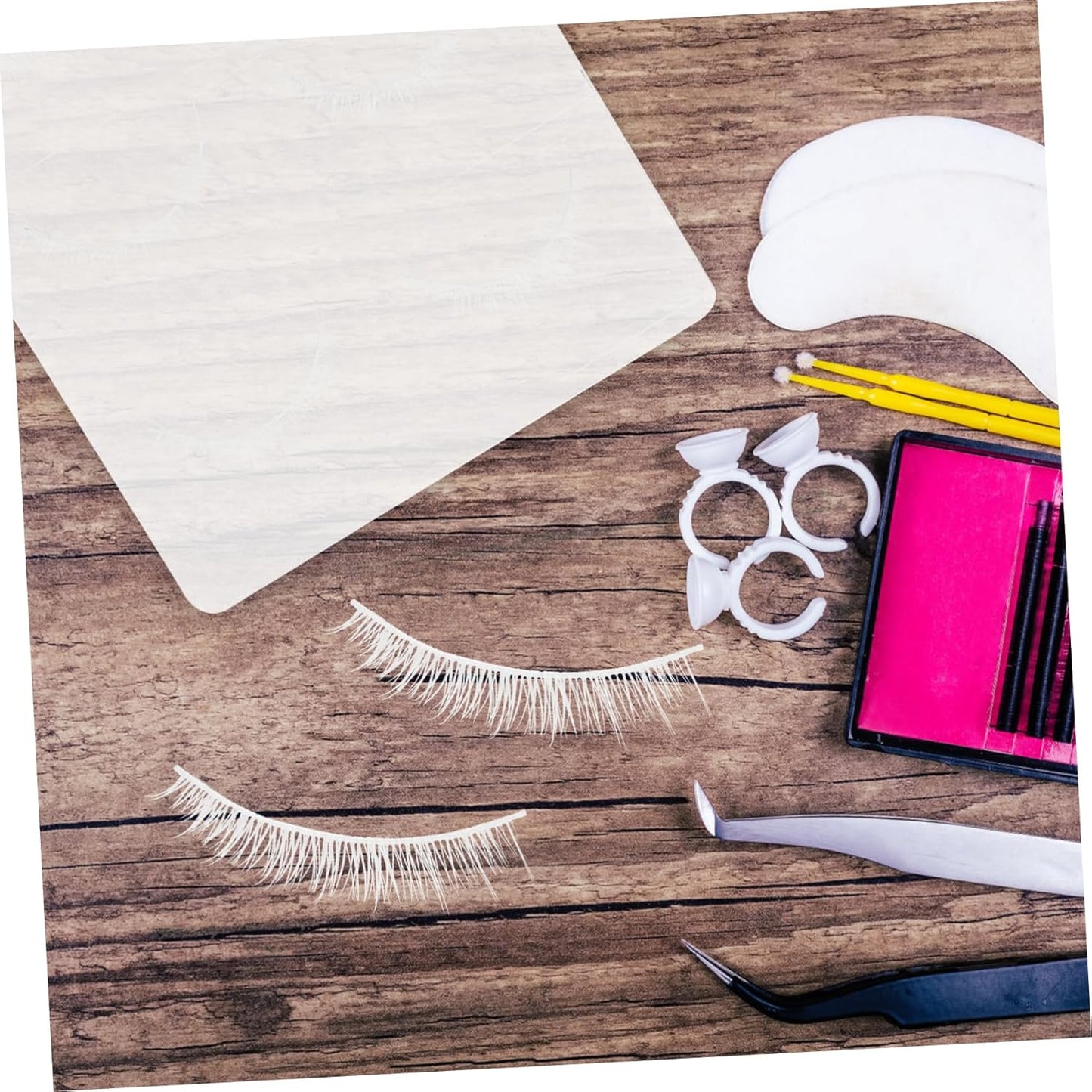 FOMIYES 3 Pairs False Eyelashes, Top Eyelashes, White, Natural Fiber, Actress Eyelashes, Soft, Cosplay Makeup, Home DIY Makeup, Long Lasting, COSPLAY Fancy Dress Ball, Costume Anime, Lifestyle Makeup,