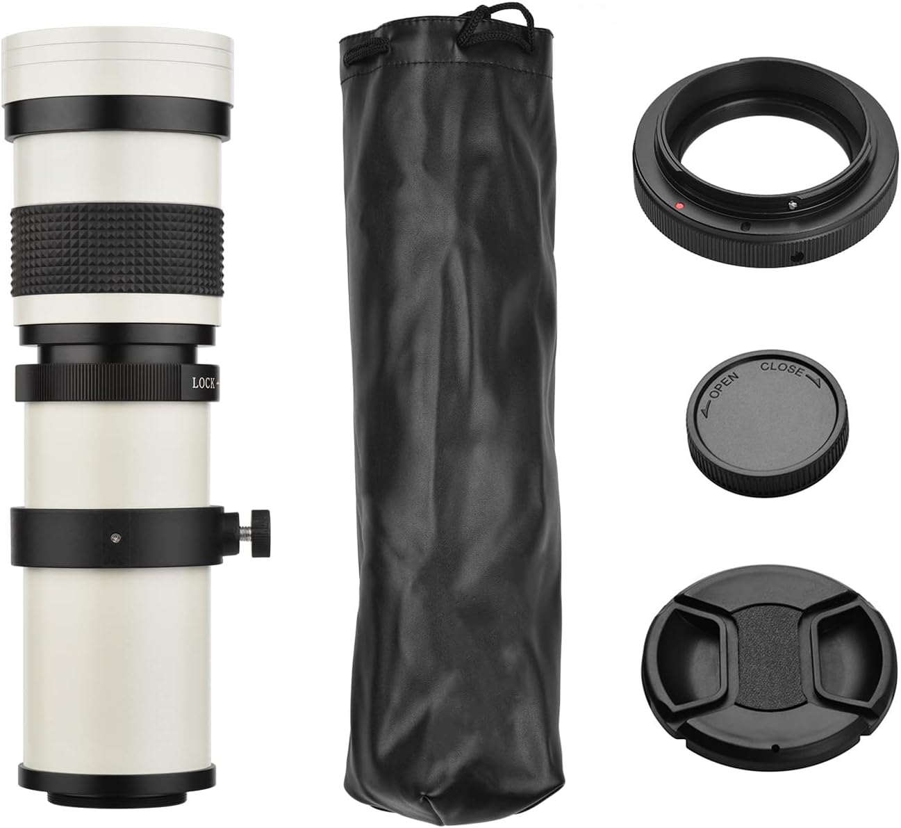 keppy Camera MF Super Telephoto Zoom Lens F/8.3-16 420-800mm T-Mount with Adapter Ring Universal 1/4 Thread Replacement for Canon EF Mount Camera EOS 80D 77D 70D 60D 60D 60Da 50D 7D 6D 5D T7i T7s T6s