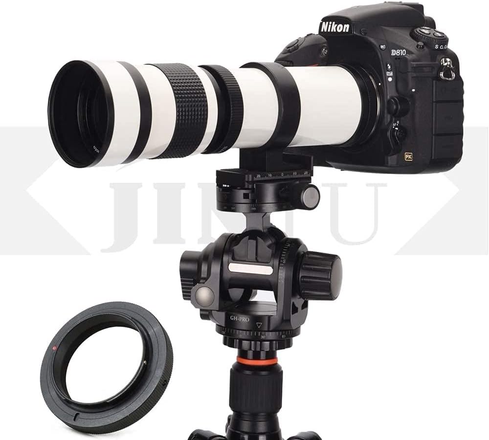 JINTU 420-1600mm Telephoto Zoom Lens for F/8.3-F16 80D, 70D, 77D, 60D, 60Da, 1Ds, Mark III and II 7D, 6D, 5D, 5DS Rebel T7i, T7s, T6s, T6i, T6, T5i, T5, T4i, T3, SL2 4000D 20000D d 1200 d 650d 550d