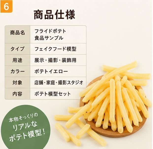 30本入り 食品サンプル フライドポテト フェイクフード 模型 ディスプレイ用 ポテト模型 撮影小物 飲食店 展示用 撮影道具 インテリア おままごと SNS撮影 小道具 リアル再現 (30)