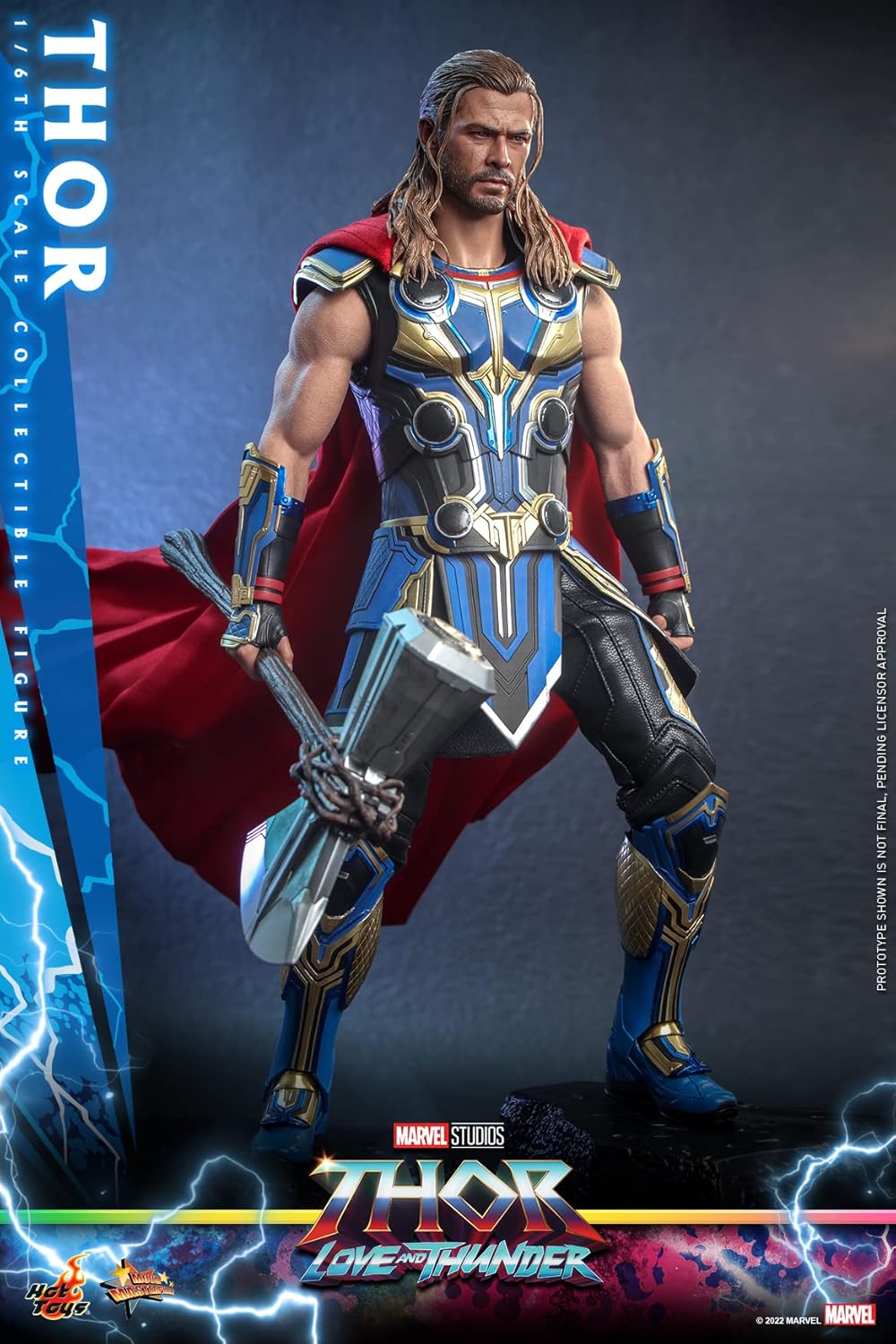Movie Masterpiece Thor: Love & Thor 1/6 Scale Figure, Blue, Approximately 12.6 inches (32 cm) Tall