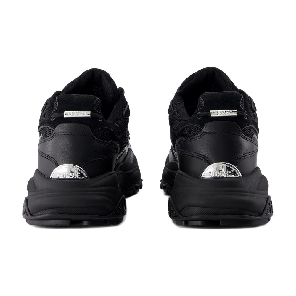 Versace スニーカーヴェルサーチレザーブラック - Image 7