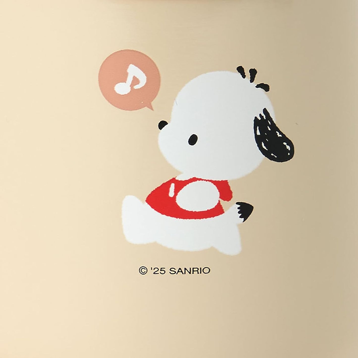 Sanrio 297127 Stainless Steel Mug with Lid, Pochacco Body: Stainless Steel Copper (Acrylic Resin Coating), Lid (Spout) Handle: Polypropylene, Gasket/Bottom: Silicone Rubber, For Both Heat and Cold