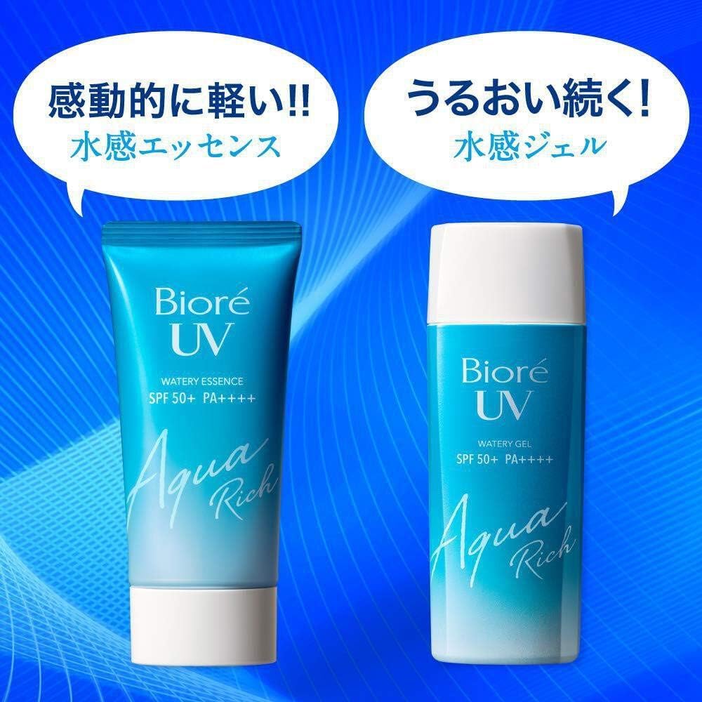 Bioré (Large Capacity) UV Aqua Rich Water Essence, 3.0 oz (85 g) (1.7 Times Regular Product) Sunscreen SPF50+/PA+++