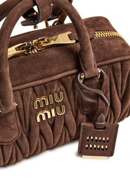 MIU MIU Small quilted suede Arcadie bag - Image 7