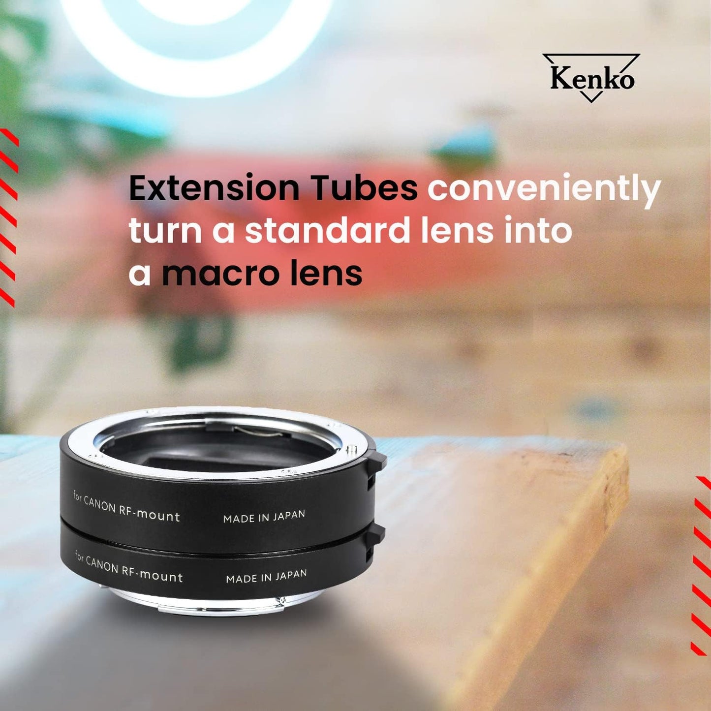 Kenko 515495 Lens Accessories Digital Close-up Ring Set for Canon RF Mount 0.4 inch (10 mm) / 0.6 inch (16 mm) Set of 2 with Electronic Contacts Made in Japan