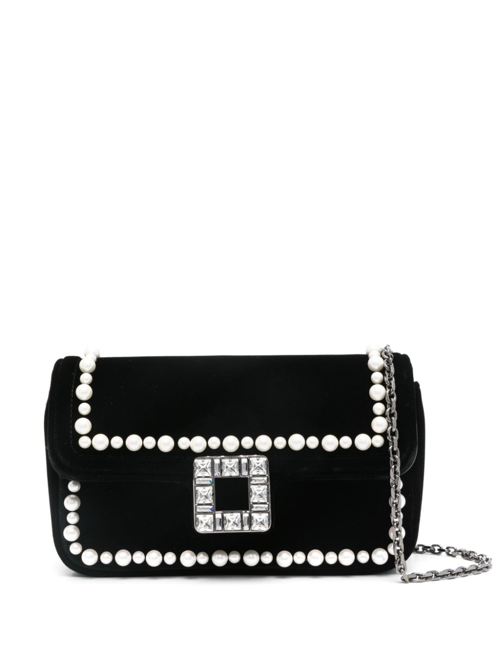 Roger Roger Vivier Jeu De Fille Velvet Clutch - Image 7