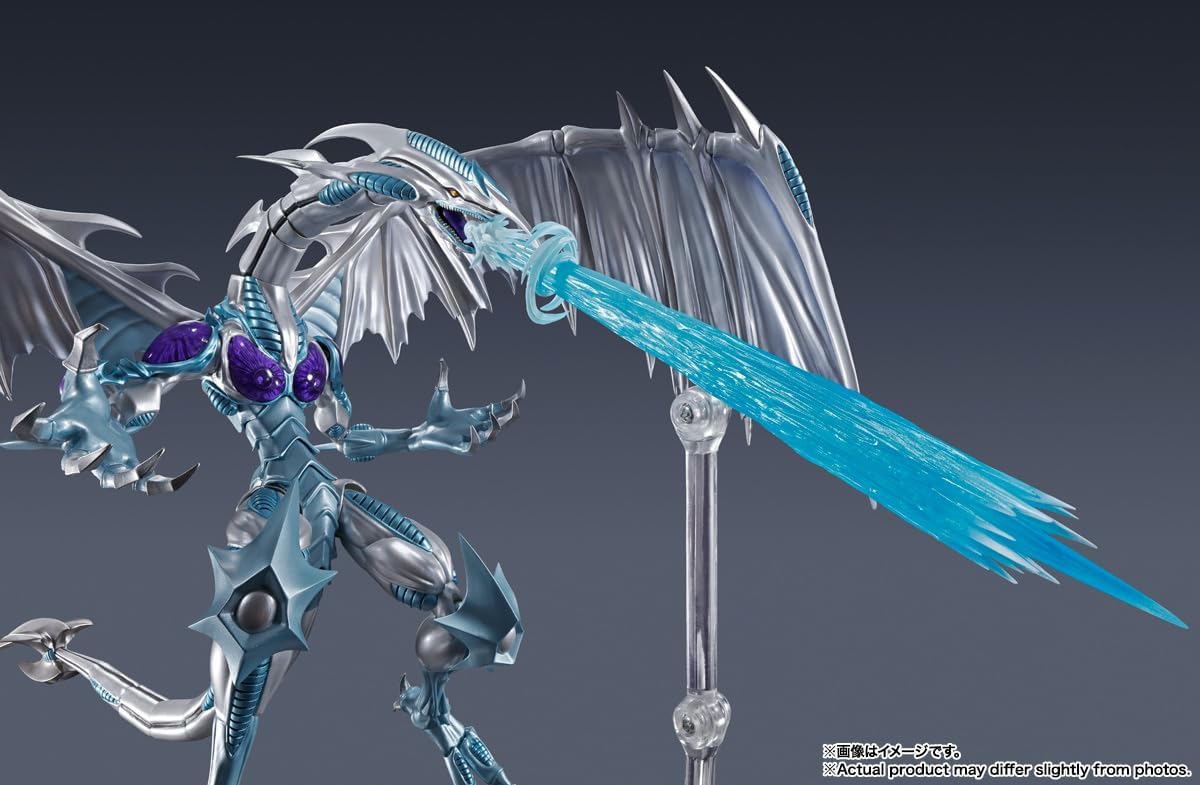 TAMASHII NATIONS S.H. Monster Arts Yu-Gi-Oh! 5D's Stardust Dragon, Approx. 20.9 inches (530 mm), PVC & ABS Pre-painted Action Figure