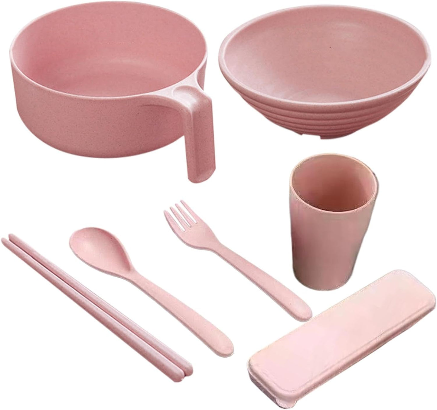 ラーメンクッカーボウルセット、インスタントラーメンボウルセット | インスタントラーメン電子レンジボウルセット,ラーメン、フォー、うどん、そば、アジア料理用のハンドルと蓋付きヌードルボウル