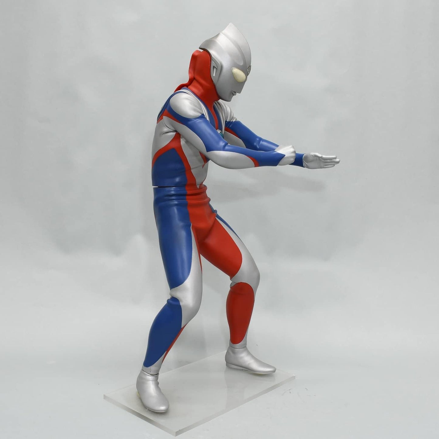 Ultraman Tiga 4571587310586 Mega Soft Vinyl Kit, Reprint Edition, Non-scale, Total Height Approx. 15.7 inches (40 cm), Soft Vinyl, Unpainted, Assembly Kit, Red