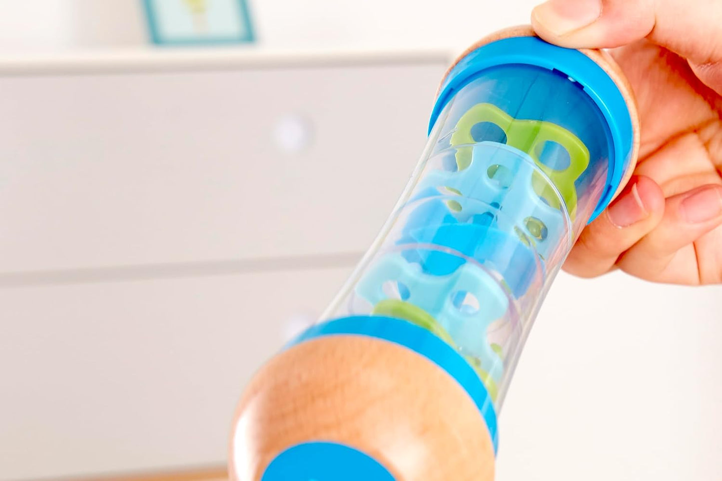 Hape E0328 Bead Raindrops Liquid Motion Toy, Blue (for Children 1 Yr. and up)