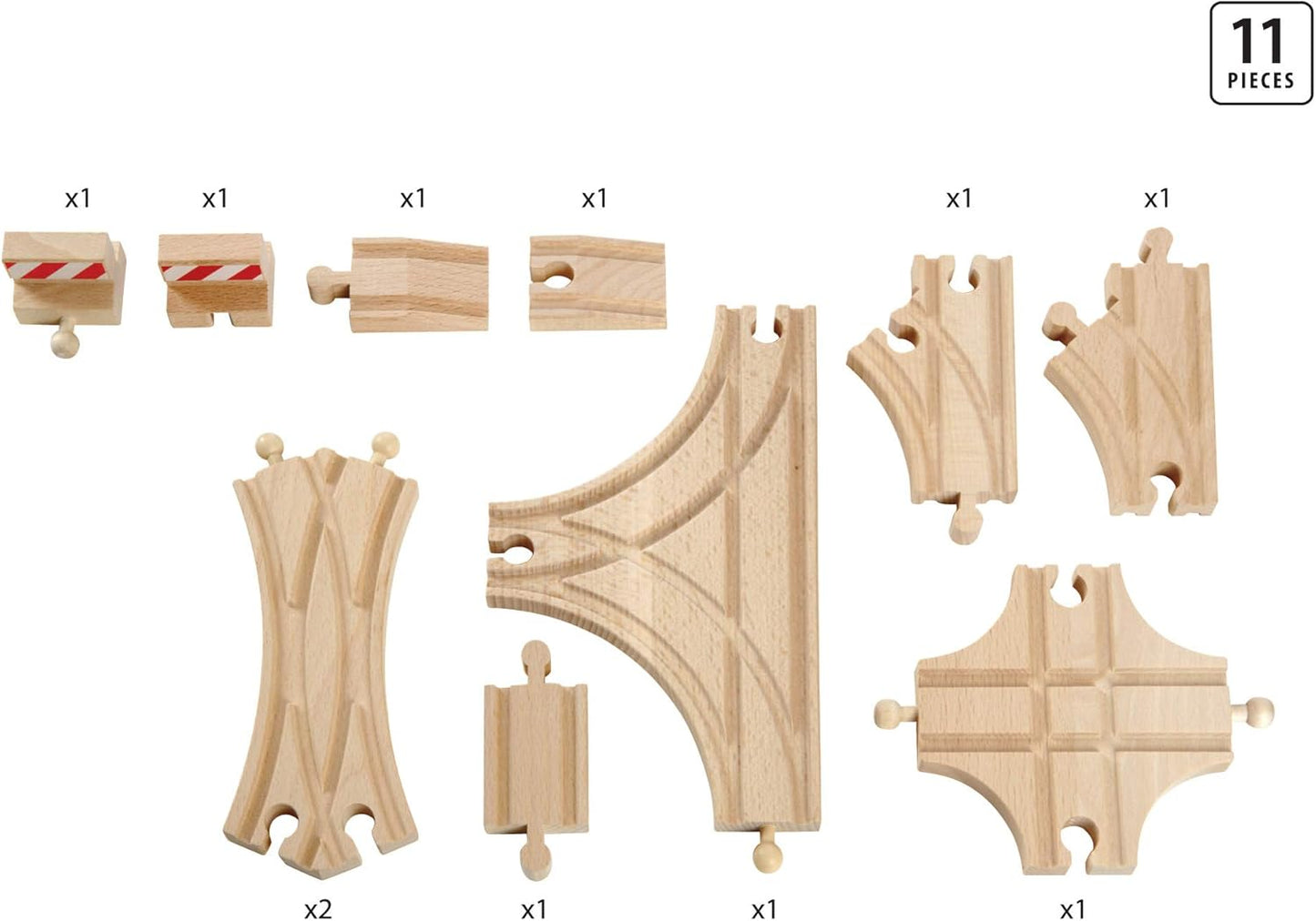 BRIO (ブリオ) ポイントレール拡張セット 33307 対象年齢 3歳~ 【おもちゃ 玩具 木製おもちゃ レールセット プレゼント(誕生日/クリスマス)】