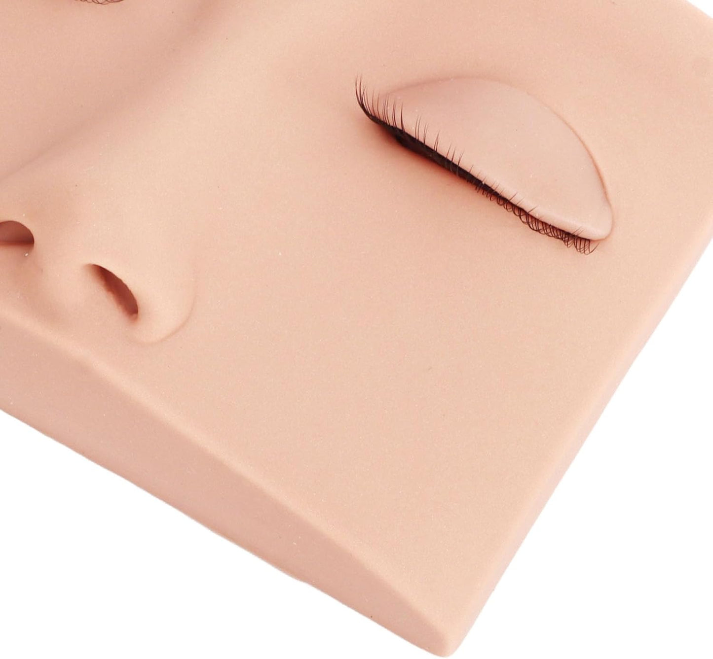 Lash Mannequin Head, Removable Silicone Replacement Eyelash Mannequin Head, Eyelash Extension Training Practice Head Eyelash Practice Makeup Eyelash Extensions for Eyelash Extensions (Pink)