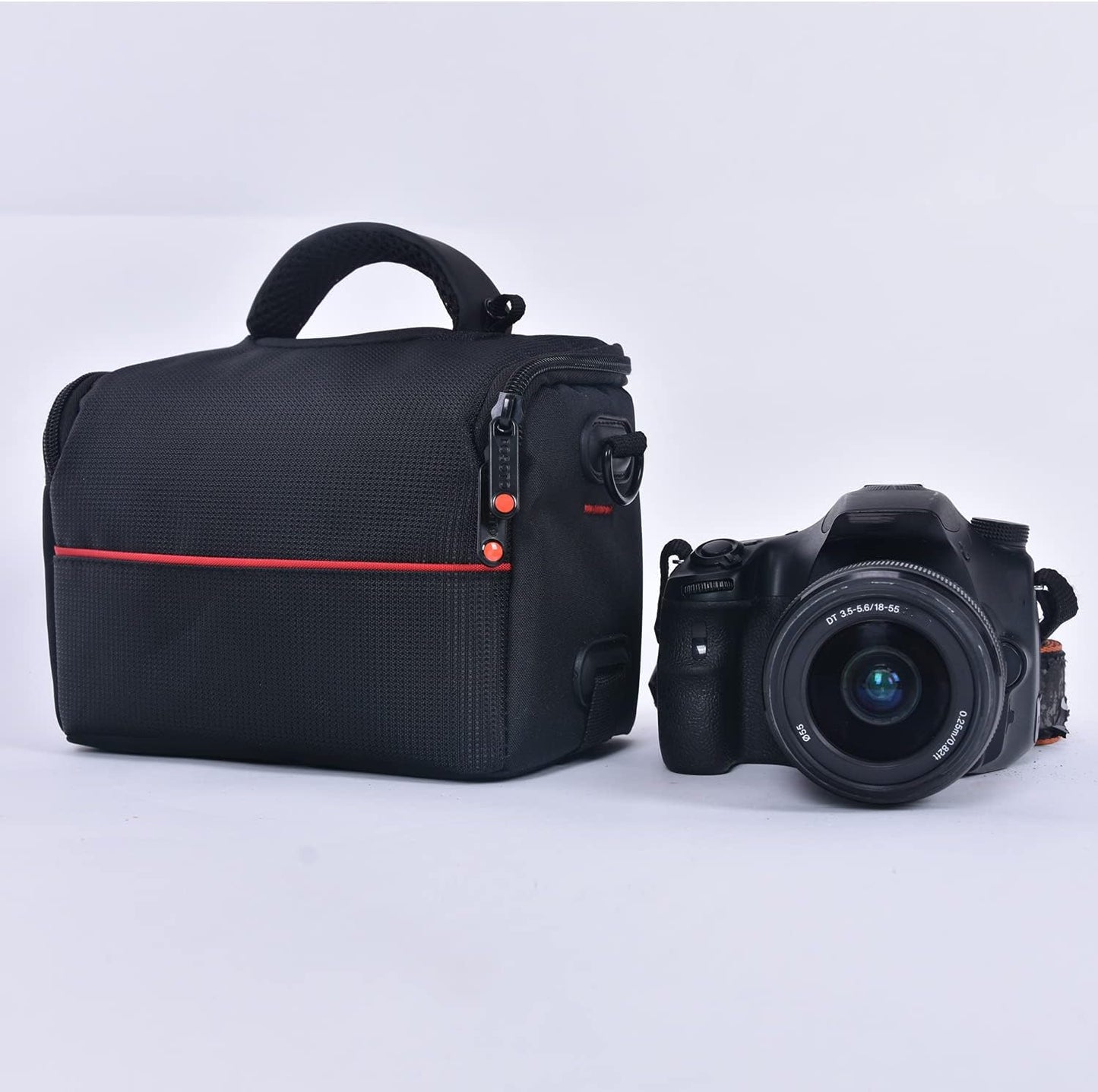 FOSOTO Compact Camera Bag SLR Camera Case with Rain Cover Waterproof Dual Camera Case with Shoulder Strap for Canon EOS M50 PowerShot SX420 SX430 SX70 SX50 SX30IS Soni a6400 RX10 DSC-H300 Nikon