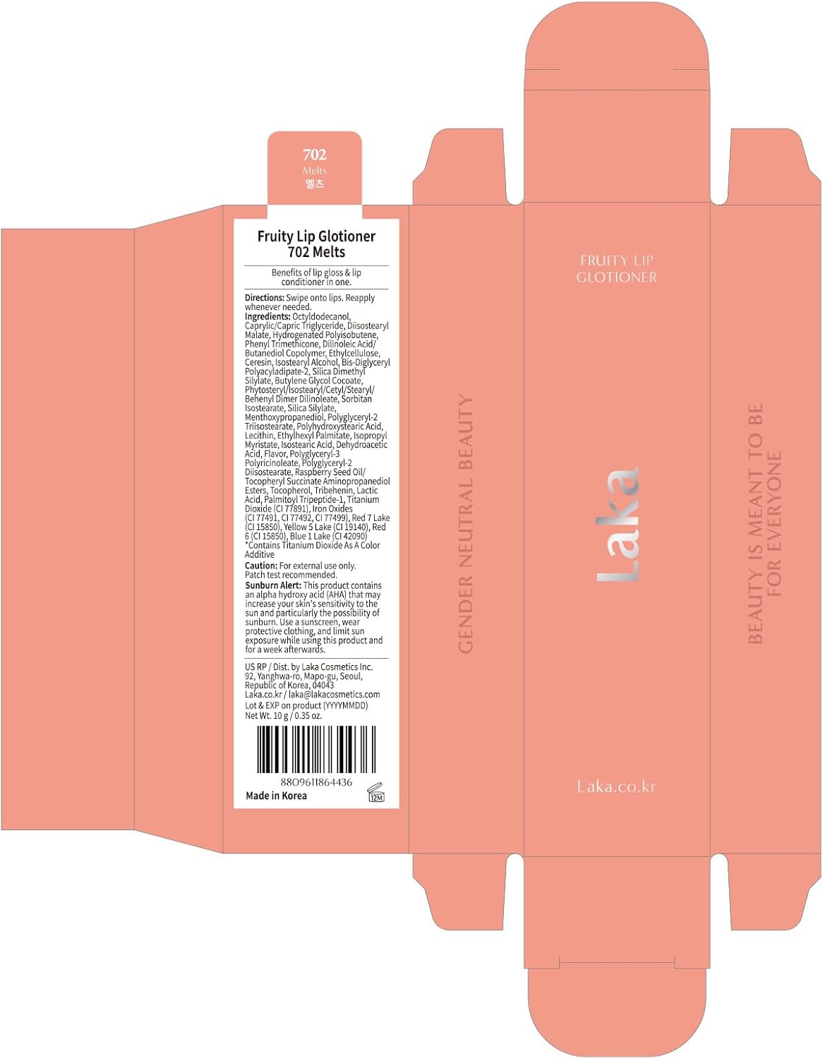 Laka Fruity Lip Glow (#702 Melts)