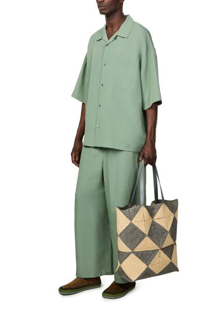 LOEWE Puzzle Fold Diamond XL Tote in raffia - Image 8