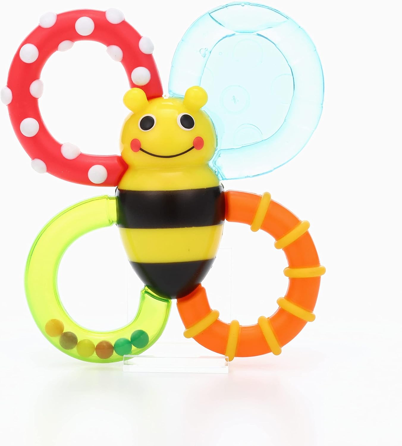 SASSY TYSA80679 ABS Teething Rattle, For 3 Months and Up, Cool, Various Feeling, Bumble Bites Fan