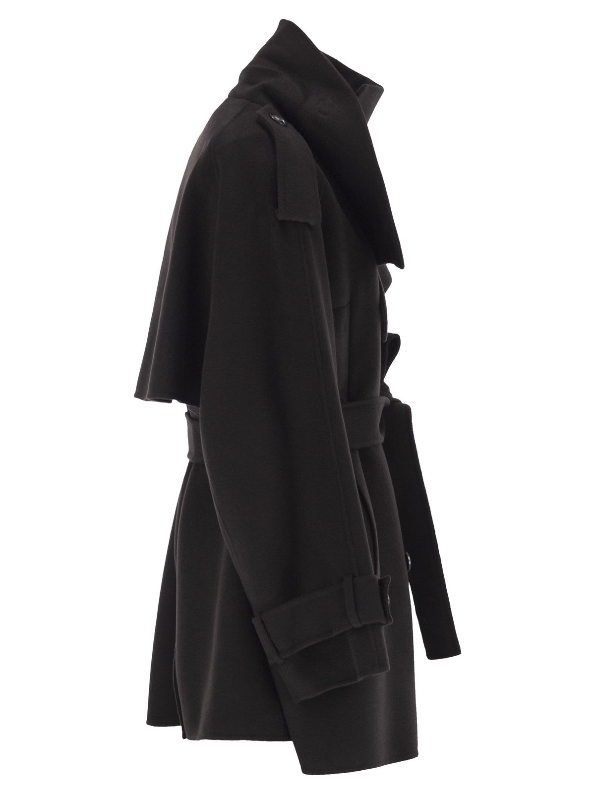 Sportmax SportMax Bouquet1234ショートウールトレンチコート - Image 8
