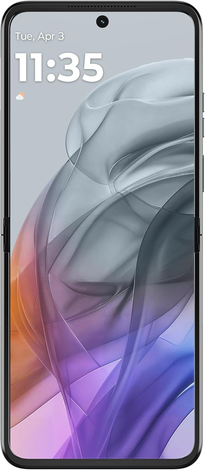 Motorola razr 50, 12 GB, 512 GB, Core Gray, SIM Free Smartphone, Unit, Device, Folding Smartphone, NFC/FeliCa Compatible, Authorized Dealer Product, 6.9 inches, Organic EL, FHD+, IPX8 Waterproof and Dustproof, High Capacity Battery, 4,200 mAh, PB230,000JP