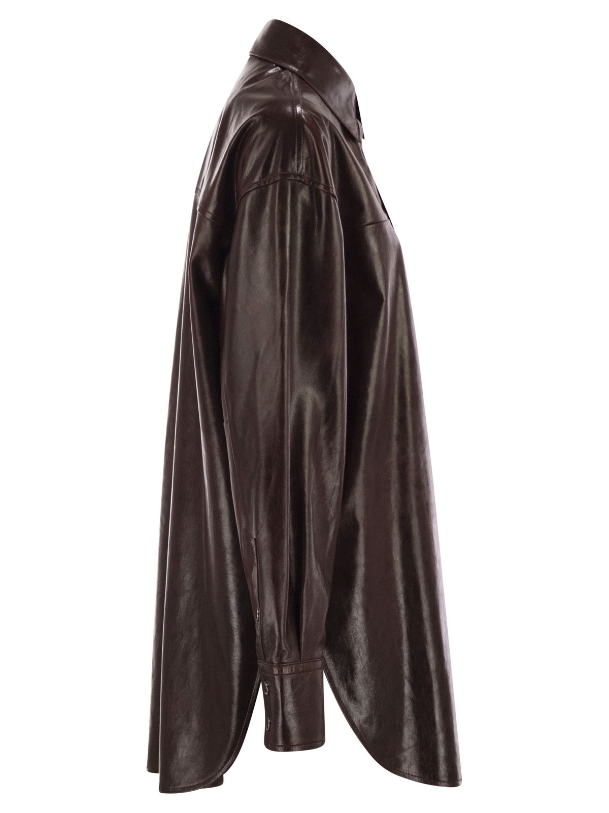 Sportmax SportMaxは、特大のナッパ革のシャツを持っています - Image 8