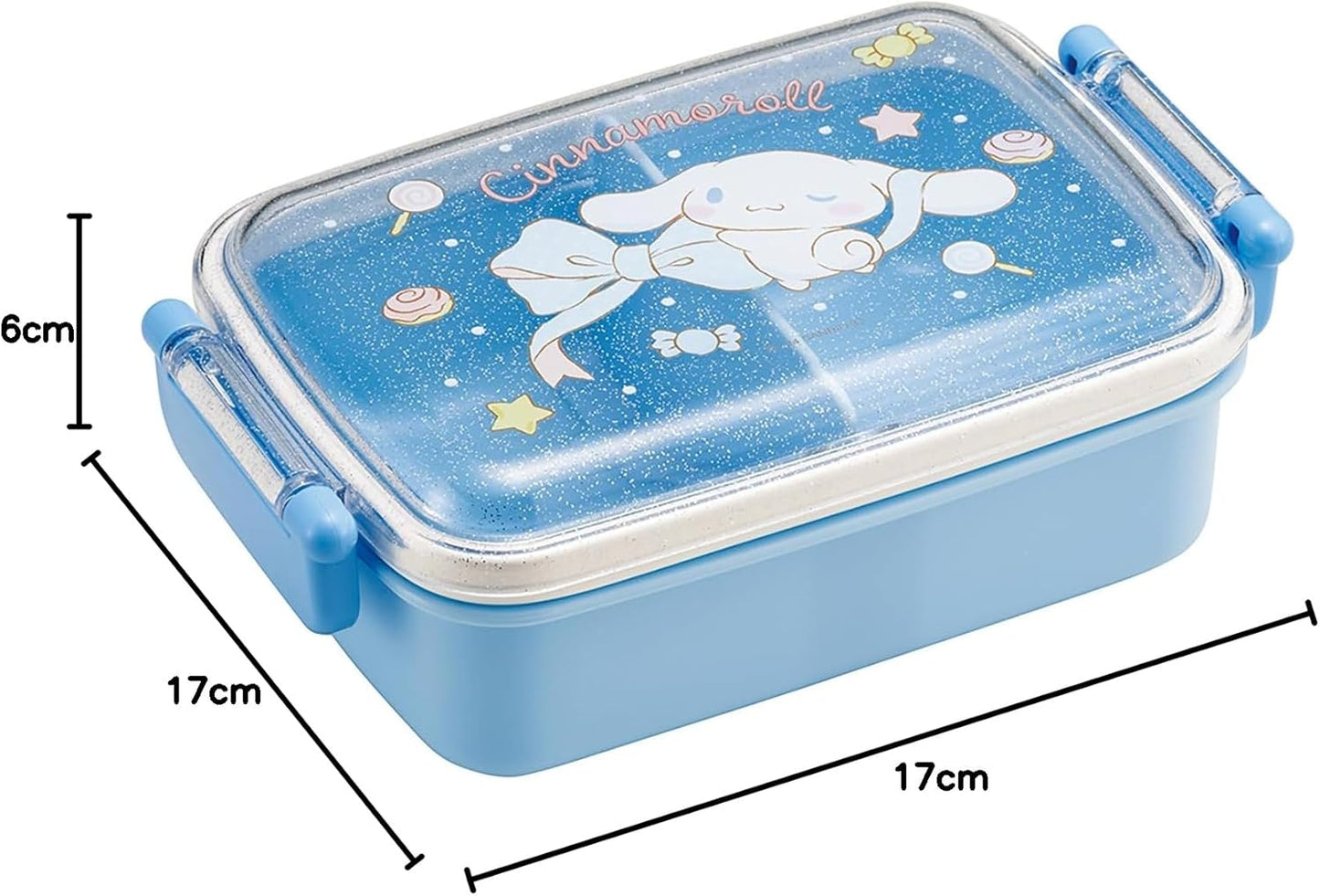 Skater RBF3ANAG Children's Bento Box, 1-Tier 15.2 fl oz (450 ml), Fluffy Dome, Antibacterial, Kids Lunch, Made in Japan, Sanrio Cinnamorol, Big Ribbon, Girls