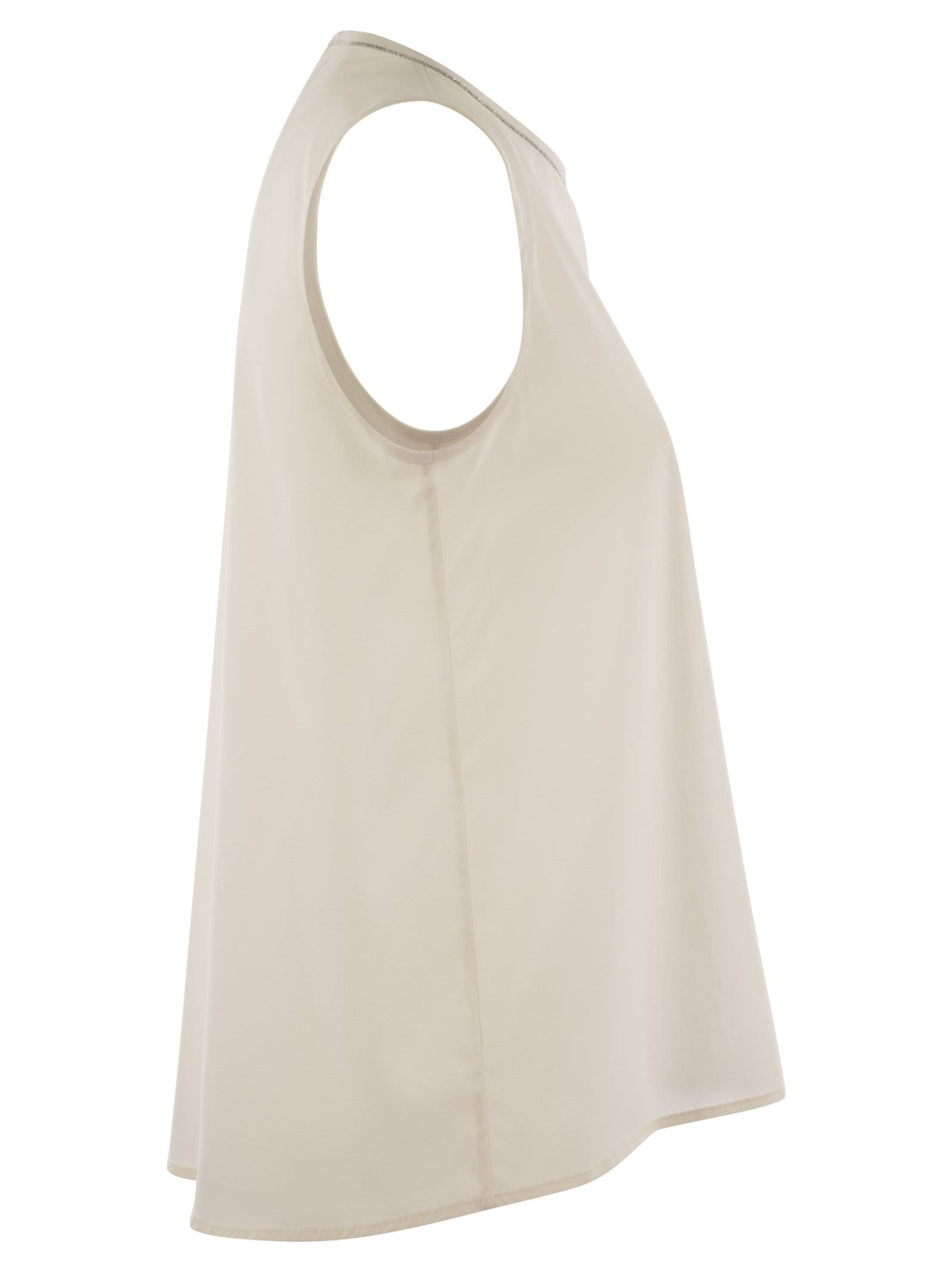 Peserico ペセリコストレッチシルククレープデチーントップ - Image 8