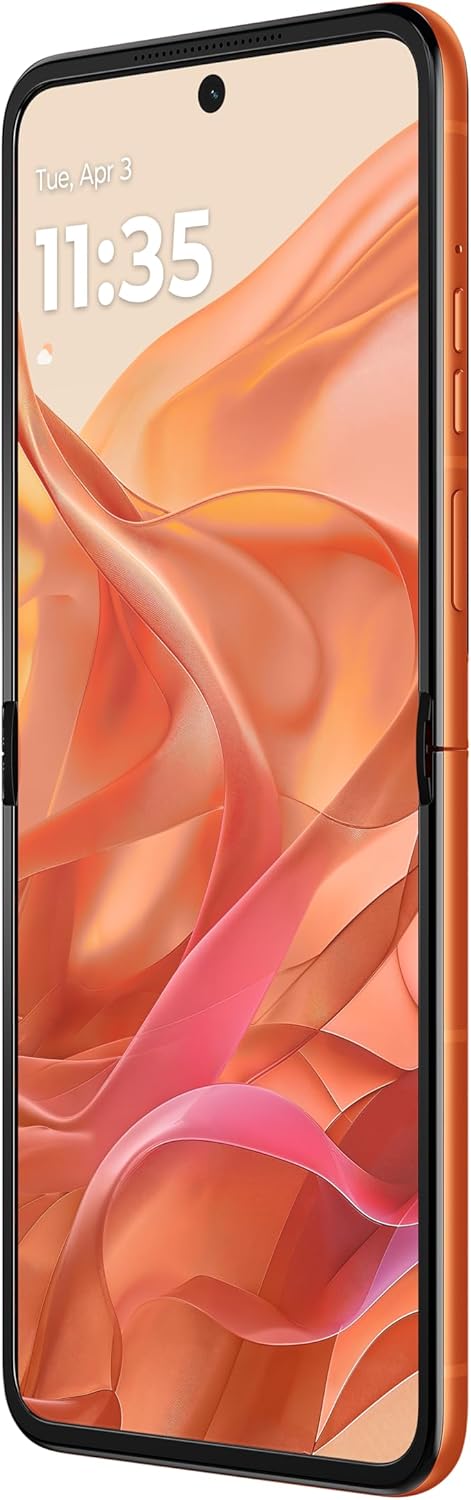 Motorola motorola razr 50|12GB/512GB|Split Orange|SIM-Free Smartphone Body|Folding Smartphone|NFC/FeliCa Compatible|Official Dealer Item|6.9 inches|Organic EL|FHD+|IPX8 Waterproof and Dustproof|Large