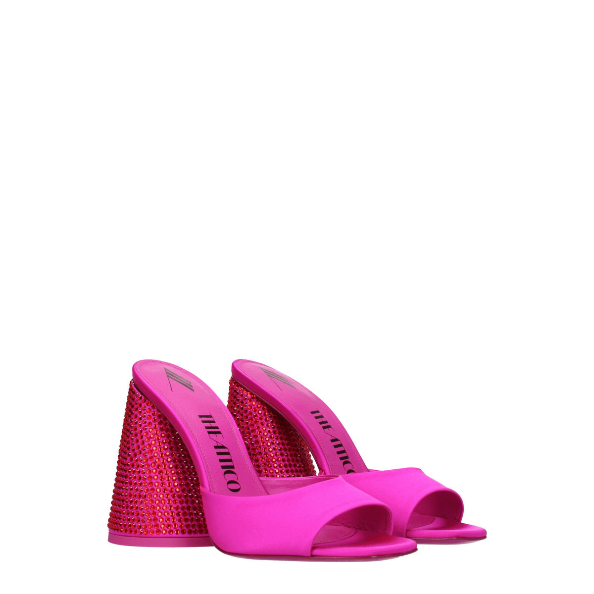 The ペントハウスサンダルluz Womens Satin Fuxia/Red - Image 8