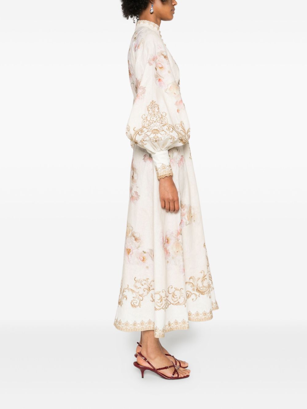 Zimmermann ジマーマンプリントリネンミディドレス - Image 8