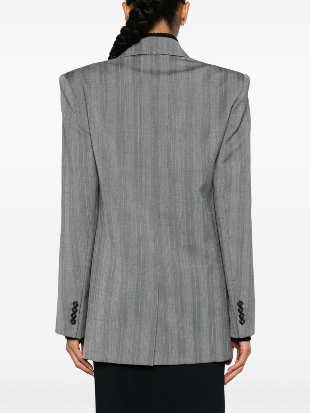 Sportmax SportMaxファッションウール二重胸部ジャケット - Image 8